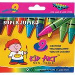 Kid Art Jumbo Wax Crayons (Pack of 9)