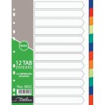Treeline A4 PVC Unprinted 12 Tab Divider