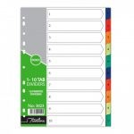 Treeline A4 PVC Numbered Index Tabs(1-10)