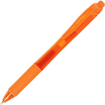 Pentel Energel Metal Tip Roller Ball Pen 0.7mm – Orange