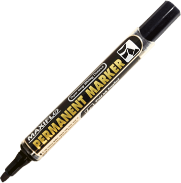 Pentel Maxiflo Permanent Marker Chisel Tip-Black