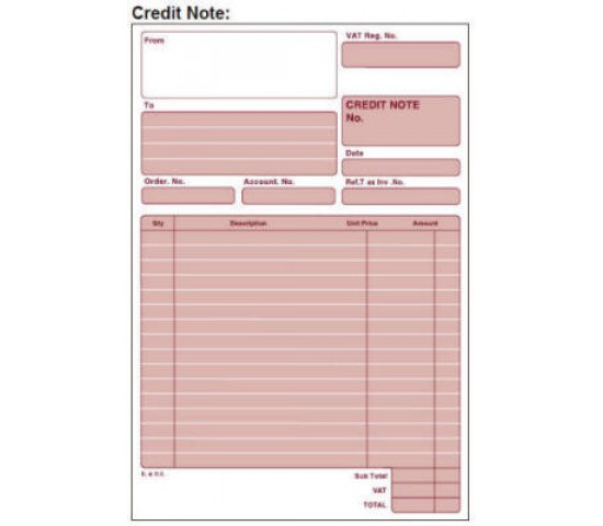 RBE A5 Self Carbonised Credit Note Book Duplicate - Image 2