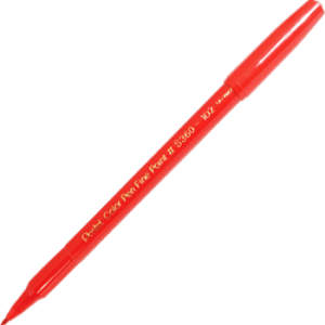 Pentel Color Pen Fine Point S360-102-Red