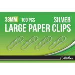 Treeline Large Silver Paper Clips 33mm