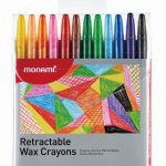 Monami Retractable Wax Crayons 12's