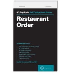 RBE A6 Restaurant Order Pad Duplicate