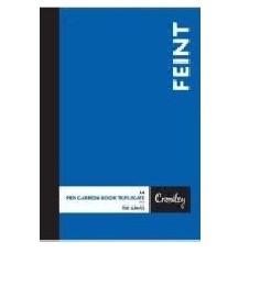 Croxley A5 Pen Carbon Book JD222 Feint Triplicate