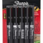 Sharpie W10 Black Permanent Markers-5 Pack