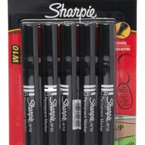 Sharpie W10 Black Permanent Markers-5 Pack