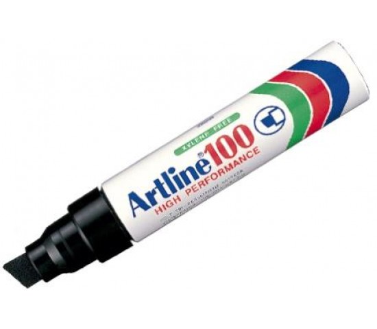Artline EK-100 Chisel Tip Industrial Marker-Black