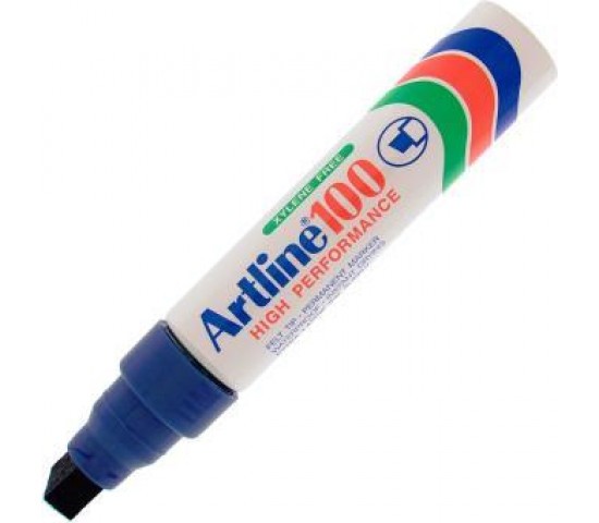 Artline EK-100 Chisel Tip Industrial Marker-Blue