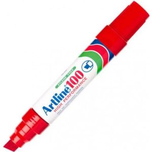 Artline EK-100 Chisel Tip Industrial Marker-Red