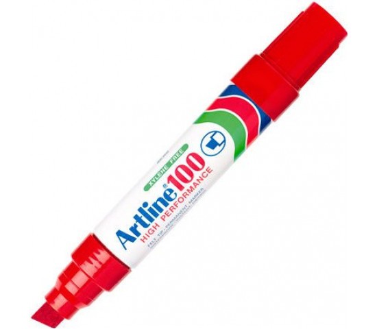 Artline EK-100 Chisel Tip Industrial Marker-Red