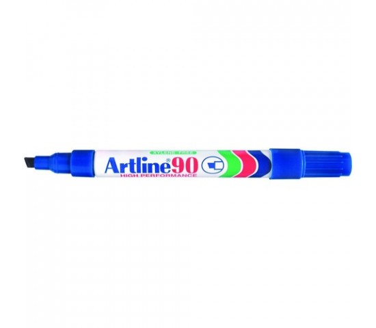 Artline EK-90 Chisel Tip Permanent Marker-Blue