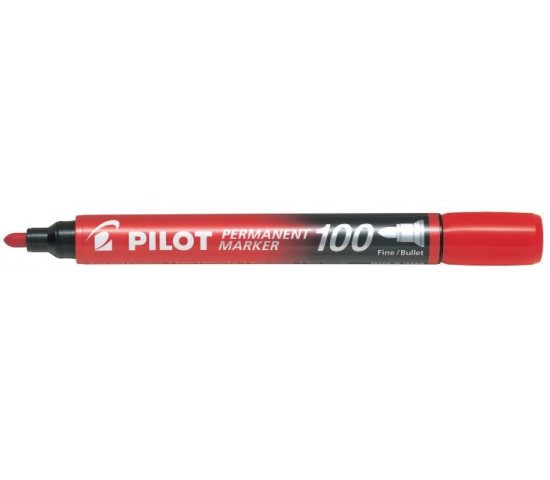 Pilot Permanent Marker Bullet Tip-Red