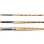 Hog Hair Paintbrush Set Round-No.4,8,12