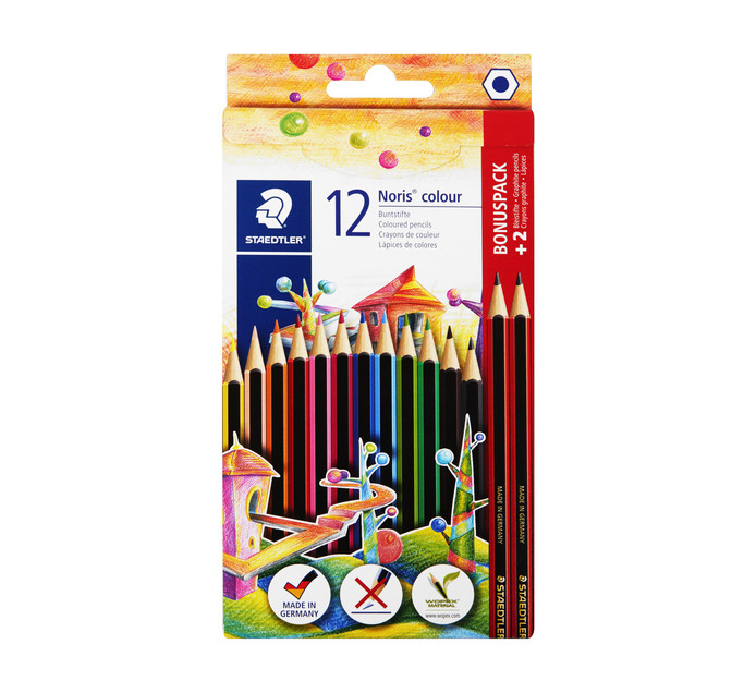 Staedtler Noris Club 12 Colour Pencils +2 HB Bonus