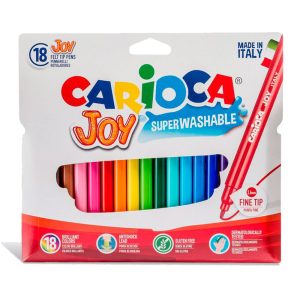 Carioca Fibre Tipped Markers 18's Medium Point
