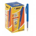 Bic Clic Medium Blue Pens Box of 60