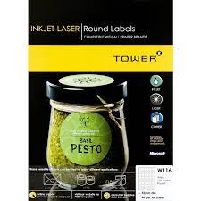 Tower Laser W116 Laser Labels 48UP Box of 100 Sheets