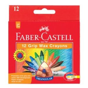 Faber Castell Triangular Wax Crayons 12's
